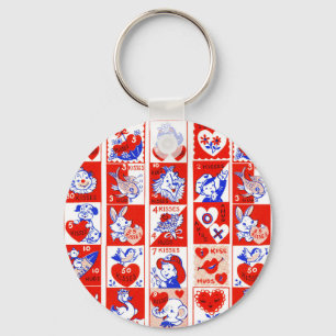 Porte-clés Enfants Saint Valentin Salutations Câlins Baisers 