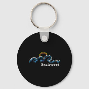 Porte-clés Englewood Floride Fl Rétro Plage Surf Vintage