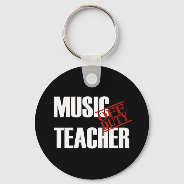 PORTE-CLÉS ENSEIGNANT DE MUSIQUE HORS SERVICE DARK (Recto)