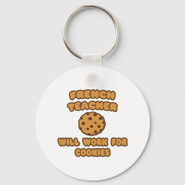 Porte-clés Enseignant Français .. Fonctionnera pour les cooki (Recto)