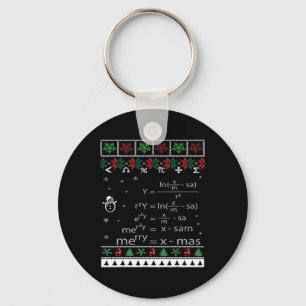Porte-clés Enseignant Funky Math Noël Joyeux Noël En Eq Math