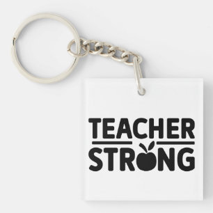 Porte-clés Enseignant Strong Wordart