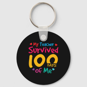 Porte-clés Enseignant Survécu 100 Jours De Moi Joyeux 100E Jo