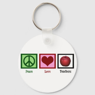 Porte-clés Enseignants Peace Love