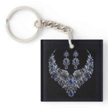 Ensemble de bijoux en cristal de tigre bleu argent