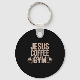 Porte-clés Entraînement chrétien drôle Jésus Café Gymnase Bar
