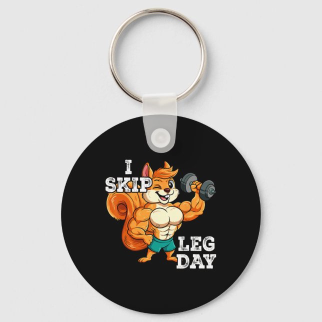 Porte-clés Entraînement de poids de gymnastique I Skip Leg Da (Recto)