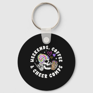 Porte-clés Entraîneur de Cheerleading Weekends Coffee Cheer C