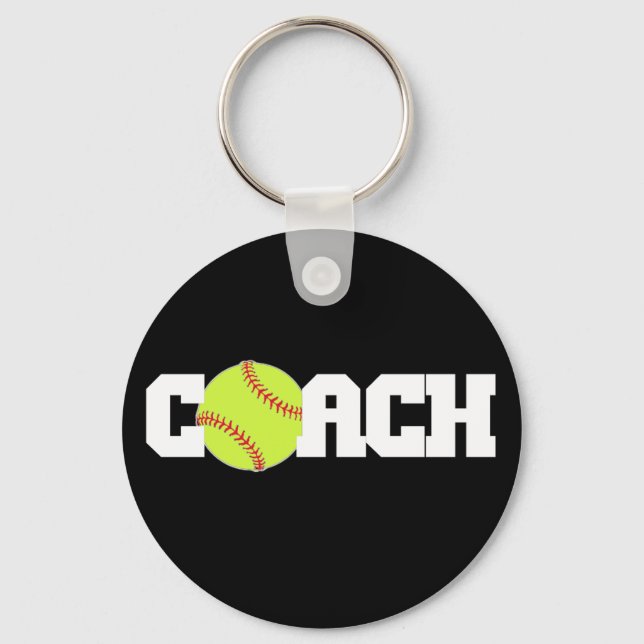 Porte-clés Entraîneur de softball (Recto)