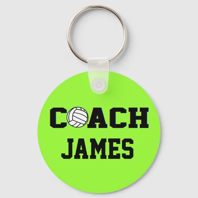 Porte-clés Entraîneur de volley-ball - Personnalisé (Recto)