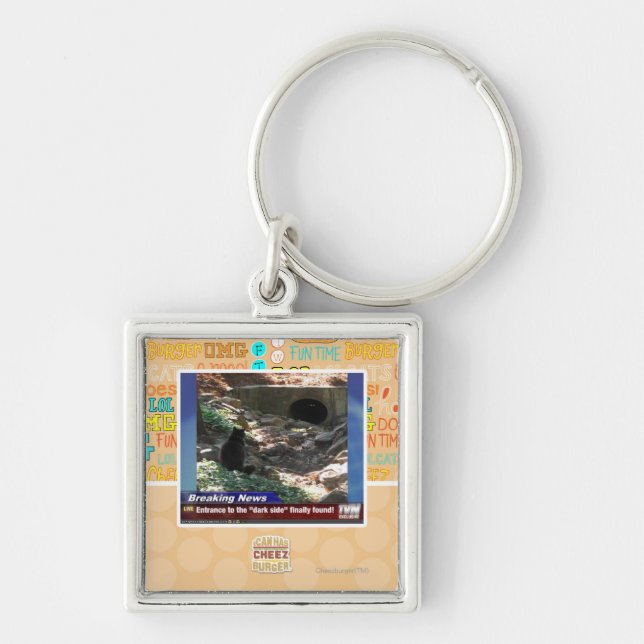 Porte-clés Entrée au côté en noir (Devant)