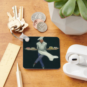 Porte-clés Entreprise alimentaire vintage, boulanger avec des