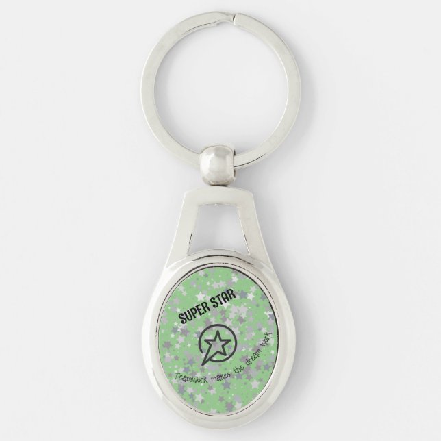Porte-clés Entreprise/Bureau - Prix porte - clé super étoile (Devant)