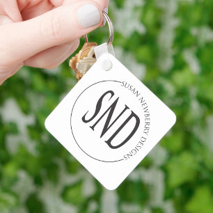 Porte-clés Entreprise de logo personnalisé simple