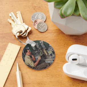 Porte-clés Entreprises vintages, réparateur téléphonique paya