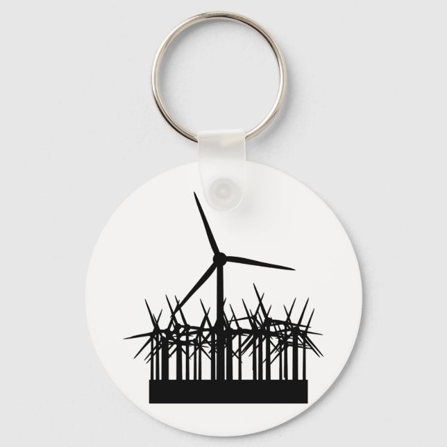 Porte-clés environnement d'énergie éolienne (Recto)