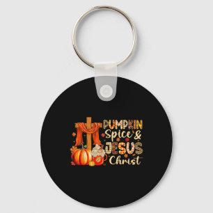 Porte-clés Épice citrouille Jésus Christ Thanksgiving automne