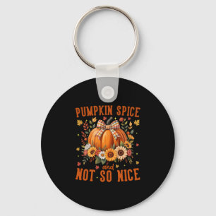Porte-clés Épice de citrouille et pas si drôle automne heureu