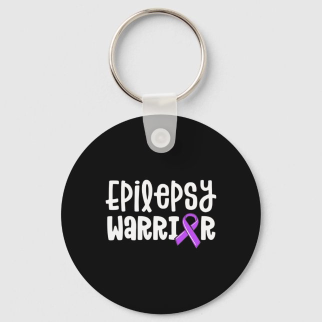 Porte-clés Epilepsie Guerrier Enfants Purple Ribbon Sensibili (Recto)