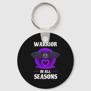 Porte-clés Epilepsie Violet Sensibilisation Ribbon Guerrier B