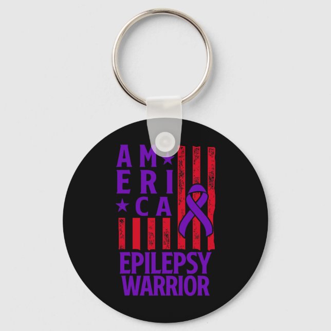 Porte-clés Epilepsy Awareness Epileptic Warrior Survivor 28  (Recto)