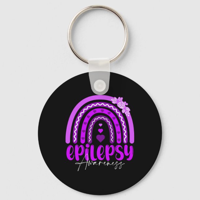Porte-clés Epilepsy Awareness-rainbow Purple .co  (Recto)