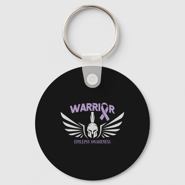 Porte-clés Epilepsy Awareness Warrior Ribbon  (Recto)