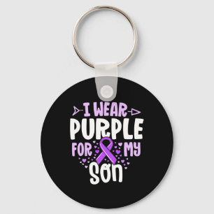 Porte-clés Epilepsy Ribbon Je Porte Violet Pour Mon Fils Don 