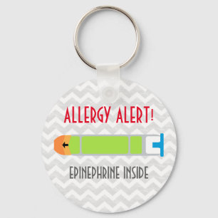 Porte-clés Epinephrine Medicine Enfants Allergie personnalisé