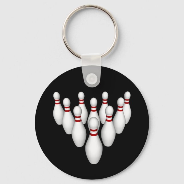 Porte-clés Épingles de Bowling : Modèle 3D : Porte - clé (Recto)