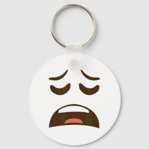 Porte-clés Epuisé Fatigué Visage Emoticon Costume Easy Hallow