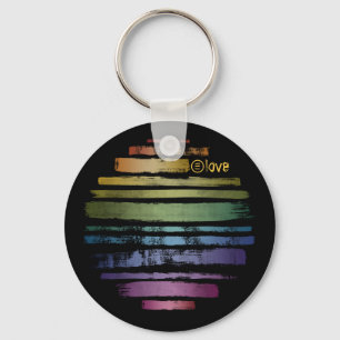 Porte-clés Equality Love Rainbow Brush Strokes LGBTQ ID656