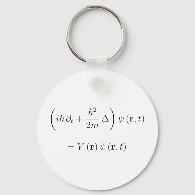 Porte-clés équation d'onde de Schrodinger (Recto)