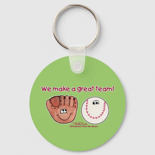 Porte-clés Équipe de baseball et de baseball (Recto)