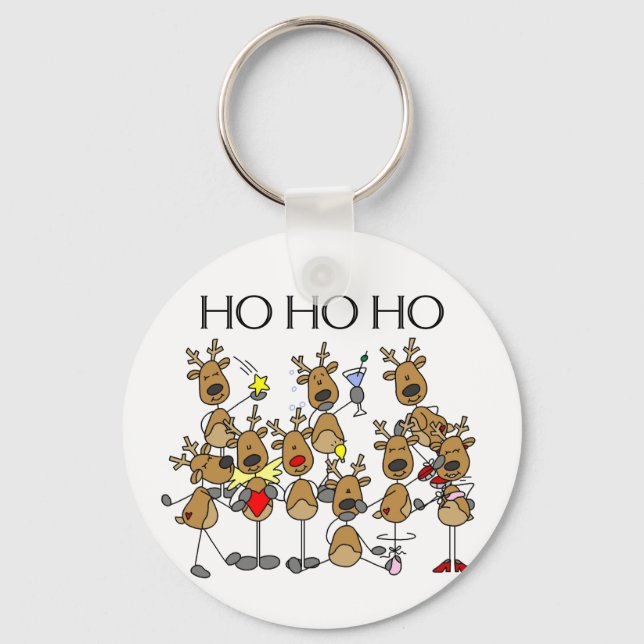 Porte-clés Équipe de Chemises et Cadeaux Reindeer (Recto)