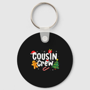 Porte-clés Équipe de cousins rétro Père Noël en pain d'épice