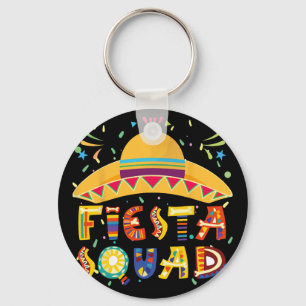 Porte-clés Équipe de fête Mexique Fête Taco Guitare Cinco De