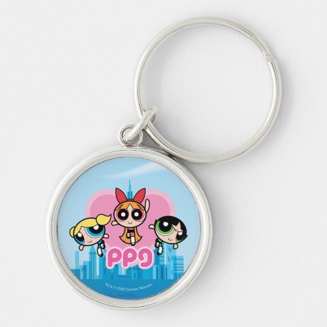 Porte-clés Équipe de filles Powerpuff stupéfiant (Devant)