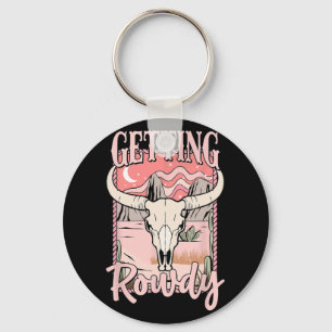 Porte-clés Équipe de mariée qui s'éclate en cow-girl western