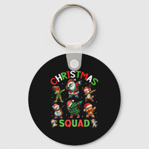 Porte-clés Équipe de Noël Santa en dabant Elf Famille tenue a
