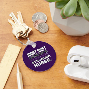 Porte-clés Équipe de nuit Café fort Plus forte Infirmière – D
