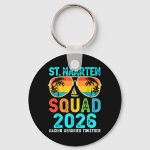 Porte-clés Équipe de Saint-Martin 2026 Vacances Amis Famille
