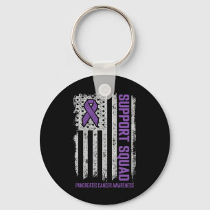 Porte-clés Équipe de soutien du cancer pancréatique Cancer du