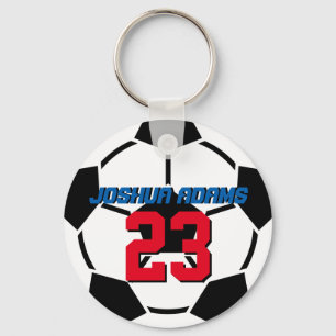 Porte-clés Équipe de sport Black White Porte - clé de balle d