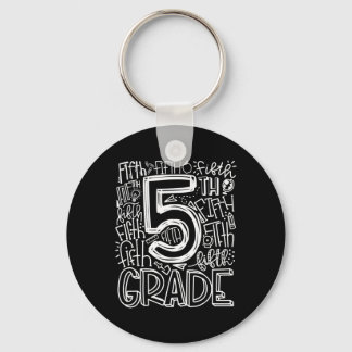 Porte-clés Équipe de typographie de 5e année Enseignant de ci