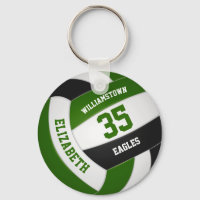 Équipe noire verte couleurs filles garçons volley-