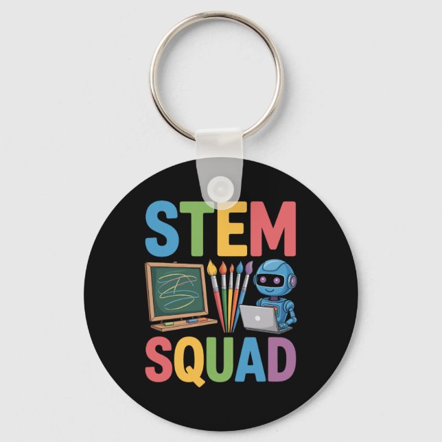 Porte-clés Équipe STEM, Professeur de sciences Équipe pédagog (Recto)