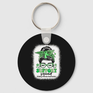 Porte-clés Équipe super de soutien Messy Bun Maladie du rein
