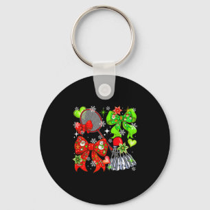 Porte-clés Équipement de badminton Noël Joueur Équipe Coloré