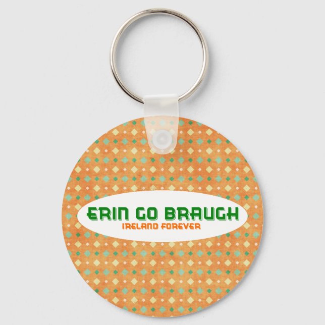 Porte-clés Erin Go Braugh Irlande Pour toujours (Recto)